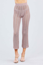 Women&#39;s Flare Long Fishnet Sweater Pants - $15.81 CAD
