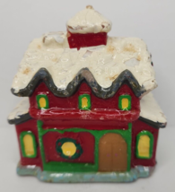Vintage Christmas House Candle 3.5&quot; SKU H178 - £15.92 GBP
