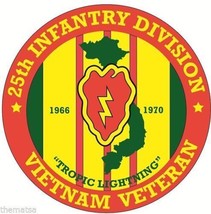 Army Vietnam Veteran 25TH Infantry Brigade Bumper Car Sticker Decal - £14.85 GBP