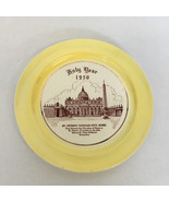 Holy Year 1950 St. Peter&#39;s Vatican city monarch dinnerware plate yellow ... - $22.07