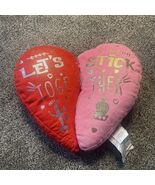“Let’s Stick Together” Plush Separating Heart Stuffed 14”x12” Pink Red - €13,72 EUR