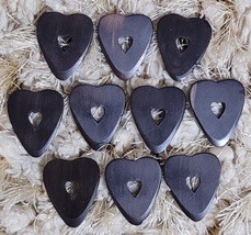 UNIQUE Ebony wood 10 pcs Handmade Guitar Picks Plectrums better Grip Music Gift - £19.77 GBP