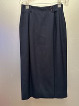Talbots Petite Black Wool Midi Pencil Skirt Size 6P - £23.98 GBP