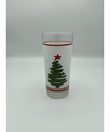 Vintage Christmas Tree glasses on a White Frosted Background | 1 Glass - $6.44