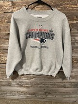 New England Patriots Super Bowl XLIX Pullover Crew Neck Sweatshirt Gray ... - £19.82 GBP