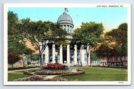 Postcard City Hall, Norfolk Virginia VA - £3.54 GBP