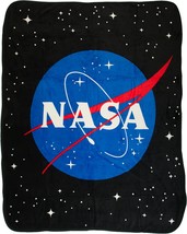 Fleece Throw Blanket With The Nasa Space Logo From Bioworld. - £30.84 GBP
