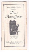 No. 1 ANSCO JUNIOR Manual-Camera Guide-Instruction Book-Photography Vtg-... - £11.01 GBP