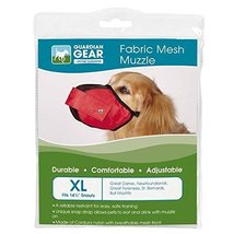 Guardian Gear Fabric MESH Dog MUZZLES Comfortable Soft Red Muzzle for Dogs That  - £19.66 GBP