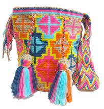 Handmade Wayuu Crochet Tote Bag, Woven Mochila, Colombian Tribal Bag, Be... - $1,735.38 MXN