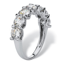 PalmBeach Jewelry 3.50 CTW Cubic Zirconia Platinum-plated Sterling Silver Ring - £43.15 GBP