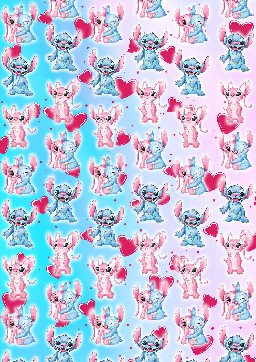 Primary image for STITCH & ANGEL Gift Wrap - Disney Wrapping Paper - 2 x A2 Sheets Per Order