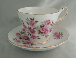 Vintage REGENCY Bone China (England) Pink Roses Tea Cup &amp; Saucer Set, Gold Trim - £15.15 GBP
