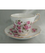 Vintage REGENCY Bone China (England) Pink Roses Tea Cup &amp; Saucer Set, Go... - $19.11