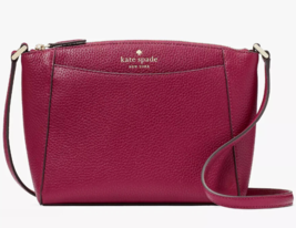 NWB Kate Spade Monica Crossbody Dark Raspberry Leather WKR00258 $279 Gift Bag Y - £81.01 GBP