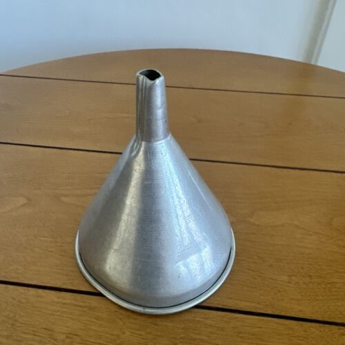 Vintage 1960&#39;s Small 4&quot; Diameter and 4&quot; Tall Aluminum Kitchen Funnel - $14.84