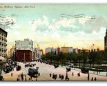 Madison Square Street View Trollies New York City NY 1908 DB Postcard R4 - £2.33 GBP