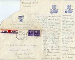Santa Fe Railroad Letter &amp; Envelope The Chief K C Y Albuq M D RPO in 1953 - £14.01 GBP