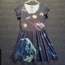 Star Wars Women Mighty Fine Sz M Spaceship Black Dress Rare - £25.41 GBP