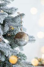 D4 Wood Christmas Ball Ornaments Set of 4 - Holiday Tree Decor - $43.99