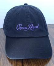 Crown Royal Black Cloth Canvas Adjustable Cap Hat - $9.89
