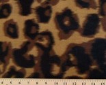 Brown and Black Leopard Spots and Skin Fleece Fabric Print by the Yard A... - $6.97