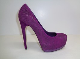 Truth or Dare by Madonna Size 9.5 M LANGLADE Purple Suede Heels New Womens Shoes - £78.06 GBP