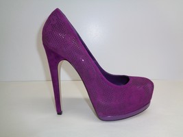 Truth or Dare by Madonna Size 9.5 M LANGLADE Purple Suede Heels New Womens Shoes - £78.82 GBP