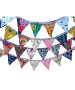 Colorful Fabric Bunting Banner Prop Wedding Decoration Handmade Bunting ... - €13,37 EUR+