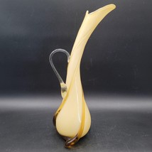 Vintage Cristalleria Fratelli Betti Empoli Glass Ewer Pitcher Vase Cased... - $79.19