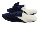 Charter Club Women&#39;s Velvet Bow Slippers With Faux Fur Sz S 5-6 - £11.57 GBP