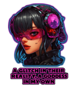 Glitch Reality Goddess Cyber Girl Sticker 4&quot; Waterproof BOPP Durable Decal - $73.29 MXN