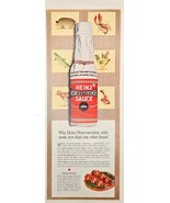 Heinz Worcestershire Sauce Shish Kebabs - 1964 Vintage Print Ad - $11.31 CAD