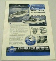 1951 Print Ad Wisconsin Air Cooled Inboard Marine Boat Motors Milwaukee,WI - $14.10