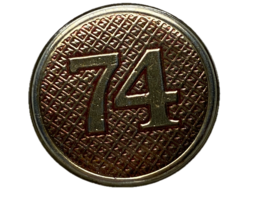 WWII, 74th REGIMENT, NEW YORK STATE GUARD, PLASTIC COLLAR DISK, ENLISTED - $284.31 MXN