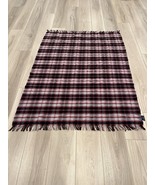 Pendleton 100% Wool Throw Blanket Red Gray Black Plaid 65” x 48” Made In... - $39.59