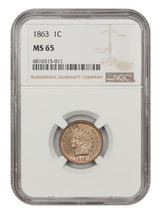 1863 1C Ngc MS65 - £999.06 GBP