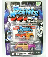 MUSCLE MACHINES &#39;50 FORD WOODY POLICE 1:64 SCALE 01-59 Pink Streetrod Wo... - £15.53 GBP