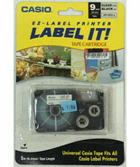 Casio EZ-Label Printer Tape Cartridge XR-9X5-s Clear Tape Black Ink 9 mm... - €7,68 EUR