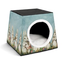 Mondxflaur Retro Rabbit Cat Beds for Indoor Cats Cave Bed 3 in 1 Pet House - £26.36 GBP