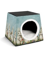 Mondxflaur Retro Rabbit Cat Beds for Indoor Cats Cave Bed 3 in 1 Pet House - £26.43 GBP
