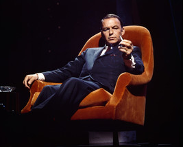 Frank Sinatra in chair holding cigarette 16x20 Canvas Giclee - £54.92 GBP