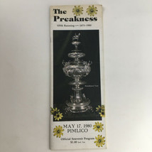 1980 Pimlico The Preakness 105th Running 1873-1980 Official Souvenir Program - £18.94 GBP