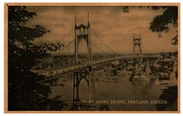 St John&#39;s Bridge Portland Oregon Natural Finish Postcard - £7.87 GBP
