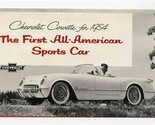  Chevrolet Corvette for 1954 Red Brochure First All American Sports Car - £25.06 GBP