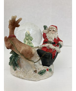 Christmas Santa Sleigh &amp; Reindeer Snow Globe - $29.88 CAD