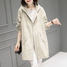 2023 Spring and Autumn Mid-length Women&#39;s Trench Korean Version Loose Coat Fashi - £41.63 GBP
