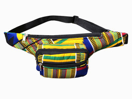 African Kente Fanny Waist Bag Ankara Crossbody Pack Bum Pack Waist Pack Hip bag - £19.97 GBP