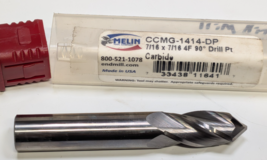NEW MELIN CCMG-1414-DP  7/16&quot; DIA, 7/16&quot; SHANK 90DEG DRILL PT END MILL - $918.74 MXN