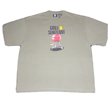Grill Sergeant Fathers Day Novelty T Shirt XL Short Sleeve Cotton BBQ Ba... - $9.90